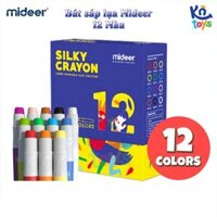 Bút Sáp Lụa tập tô an toàn dễ tẩy rửa chính hãng Mideer - Mideer Silky Washable Crayons - 12 Màu