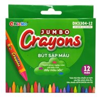 Bút Sáp Màu Chicko Jumbo Crayons - 12 Màu - DK3304-12