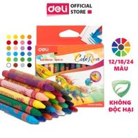 Bút sáp nến Deli - 12 màu18 màu24 màu - 1 hộp - EC20800EC20810EC20820 - 24 màu-EC20820