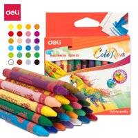 Bút sáp nến Deli - 12 màu18 màu24 màu - 1 hộp - EC20800EC20810EC20820 - 24 màu-EC20820