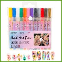 Bút Sơn Acrylic Cho Móng Tay 12 Màu Chống Thấm Nước Sơn Móng Tay Nghệ Thuật Bút 0.5 Mm Ngón Chân Top Vẽ Bút Graffiti huizovn