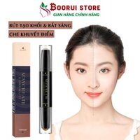 Bút tạo khối và bắt sáng 2 đầu Boorui  Hiệu ứng 3D giúp che khuyết điểm tạo khuôn mặt chữ V thon gọn - 101 Trắng  Cà Phê