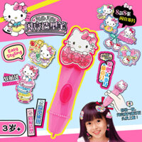 Bút tạo kiểu tóc Hello Kitty Shiny Styling Pen 50141 Kẹp tóc Bông tai Đồ chơi giả vờ cho bé gái
