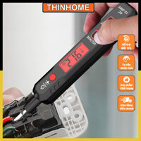 Bút thử điện cao cấp mà hình LCD rõ nét, Bút thử điện đo thông mạch, kiểm tra dây lửa dây mass có còi báo ThinHome