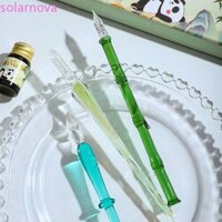 Bút thư pháp SOLARNOVA, Bút viết cổ Trung Quốc Panda Series Glass Dip Pen, Phim hoạt hình Văn phòng phẩm Bút đài phun nước có mực trang trí lấp lánh Bút nhúng nữ