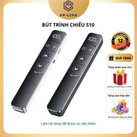 Bút thuyết trình Laser S10 điều khiển từ xa cho trình chiếu Slide ánh sáng xanh siêu mạnh có sạc pin