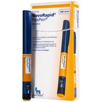 Bút tiêm Novorapid FlexPen 100UI/ml Novo Nordisk hỗ trợ kiểm soát đường huyết (5 cây x 3ml)