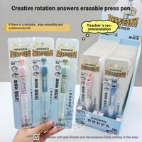 Bút trả lời Toàn bộ Hộp 20 câu trả lời Xoay Giải nén Sinh viên Màu đen Momole Nóng xóa được Bút báo chí 2.24
