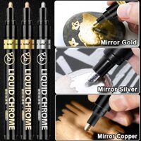 Bút tráng gương màu vàng/ bạc/ đồng 0,8mm trang trí, sơn, vẽ vật dụng không trôi, không thấm nước