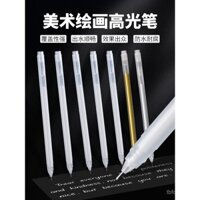 Bút trắng nổi bật nghệ thuật, bút vẽ nổi bật trắng, bút lót màu vàng bạc chống nước nhanh khô, bút đánh dấu huỳnh quang, bút đánh dấu acrylic cho học sinh tiểu học, bút sơn kim loại Polaroid