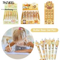 Bút trung tính hình gấu bơ TKZIEEL, Bút Gel gấu bơ 0,5mm mịn màng, Phim hoạt hình sáng tạo Bút chữ ký mực đen Quà tặng trẻ em