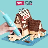 Bút vẽ 3D Deli Kèm Sợi Nhiều Màu Và Bộ Sạc Chuẩn Có Bảo Hành - Đồ Chơi Kích Thích Sáng Tạo Của Trẻ Từ Bé Màu Hồng/Xanh