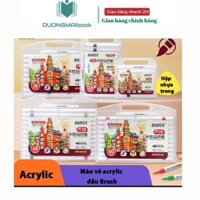 Bút Vẽ 60 Màu Acrylic MP-2947 đầu lông, vẽ lên mọi chất liệu Gốm Sứ / Kính / Vải Canvas / Gỗ