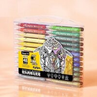 Bút vẽ màu Acrylic Marker 48 màu Guangbo H02278 - Vẽ được trên nhiều chất liệu: Gỗ, thủy tinh, nhựa, cây cối ...