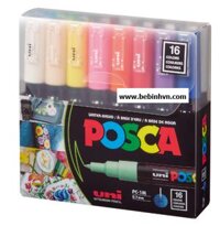 Bút vẽ Uni Posca PC-1M set 16 màu nét 0.7mm PC1M-16C
