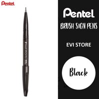 Bút viết thư pháp Calligraphy Pentel Brush Sign Pen SES15C - Bút lông dạ nét cọ Pentel - SES15C-A đen