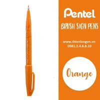 Bút viết thư pháp Calligraphy Pentel Brush Sign Pen SES15C - Bút lông dạ nét cọ Pentel - SES15C-F cam