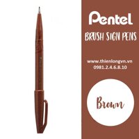 Bút viết thư pháp Calligraphy Pentel Brush Sign Pen SES15C - Bút lông dạ nét cọ Pentel - SES15C-E nâu