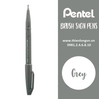 Bút viết thư pháp Calligraphy Pentel Brush Sign Pen SES15C - Bút lông dạ nét cọ Pentel - SES15C-N xám