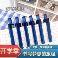 Bút xanh tròn hình gấu trúc, bút xóa được, bút gel đặc biệt cho học sinh tiểu học, bút màu đen thu gọn lớp ba, màu xanh