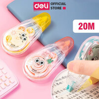 Bút Xóa Băng Học Sinh 20m Kẹo Dẻo Đáng Yêu Deli - Xóa Sạch Phủ Kín Khô Nhanh Viết Đè Lên Ngay - Băng Kéo Cho Học Sinh Văn Phòng - Vàng