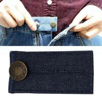 Button Extender Adjustable 2 Button Hooks Unisex Skirt - Dark Blue