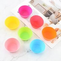 BUY 1 GET 1 7 cái bộ Silicone bánh khuôn muffin cupcake nướng khuôn DIY bánh trang trí công cụ