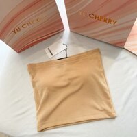 BUY 1 GET 1 YU CHERRY Áo ống có mút ngực, Áo quây có mút ngực, Áo ống croptop không xù lông YUs Strapless YA438 - Màu Trắng - M
