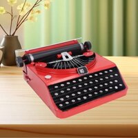 Buybest2 Mô hình máy đánh chữ cổ điển Trang trí sắt thủ công cho trang trí văn phòng tại nhà Trang trí độc đáo bất kỳ dịp nào Tượng châu Âu với sự quyến rũ retro 12.2x12.2x4.53in