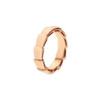 Bvlgari BVLGARI Serpenti Viper Series Phiên bản rộng rãi Nhẫn cưới vàng hồng 18K