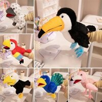 Bwhte 35cm Mới 6 Phong Cách Toucan Tay Con Rối Sang Trọng Đồ Chơi Toucan Vẹt Bald Eagle Peacock Owl Flamingo Trò Chơi Trẻ Em Búp Bê Sang Trọng Quà Tặng.