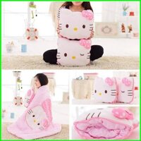 Bx hello kitty Gối sang trọng dễ thương gối ném chăn gối có đệm kép điều hòa không khí ngủ trưa