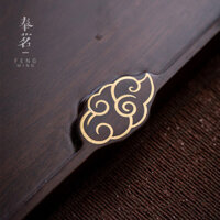 BX62 Khay Ủ Khô Bằng Gỗ Mun Khay Trà Nguyên Tấm Gỗ Nguyên Tấm Nạm Đồng Bàn Trà Nhỏ Khay Trà Phòng Trà Gia Dụng Đơn Giản