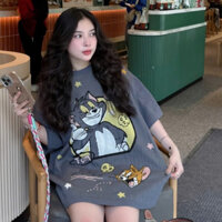 [BY THƯ STUDIO] Áo len dệt kim  PLOYPA  TOM V À JERRY thái lan chính hãng form rộng chất len dệt kim Montegi