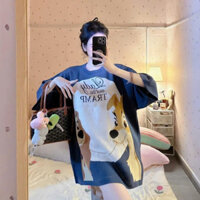 [BY THƯ STUDIO] Áo len dệt kim PLOYPA  CÚN NGẬM MÌ thái lan chính hãng form rộng chất len dệt kim Montegi