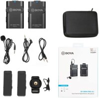 by-WM4 PRO TX+RX Compact 2.4 GHz Wireless Lavalier Microphone for DSLR Camera Smartphones Tablet PCs Recording Vlogging