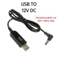 {BY8 Electronics} Dây cáp chuyển đổi nguồn điện USB 5V sang DC 12V rắc 5.5x2.1mm dùng cho bộ phát w