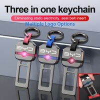 Byd Mazda Car Móc khóa chống tĩnh điện kim loại giảm thanh dây an toàn đa chức năng Móc khóa Thích hợp cho tất cả các ô tô
