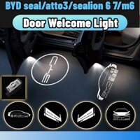 Byd seal / ato3 / sealion 6 / sealion 7 / m6 cửa chào mừng ánh sáng chào mừng đặc biệt đèn pin cửa đèn LED gắn bên máy chiếu cửa ô tô cảm biến mở tự động 1 chiếc xe hơi