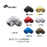 Bykski 90 Độ OD14 Mm Ống Cứng Xoay Lắp Nén Tay G1 / 4 '' Ống Sử Dụng Cho Bên Ngoài 14 Mm acrylic PETG Ống B-HTJ-L14-RD90