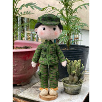 [by.LAINE] CHÚ CÔNG AN len crochet handmade (ẢNH THẬT)