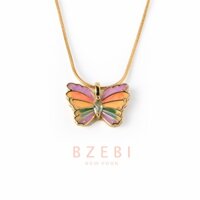 BZEBI Vòng Cổ Hình Con Bướm Kim Cương Vàng 18K Phụ Kiện Thời Trang Nữ 307n
