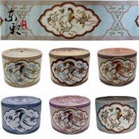 C Dập nổi thêu 3D, phụ kiện ren ruy băng phong cách Trung Quốc, rèm DIY, trang phục cổ xưa, gối, đệm, trang trí khăn trải bàn OXpw