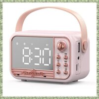 (C Z G L) Loa Bluetooth Retro Loa Bluetooth Không Dây Cổ Điển Loa Hỗ Trợ Thẻ TF U Đĩa AUX 3D Cân Bằng Âm Thanh Loại khuếch tán Đồng Hồ Báo Thức Loa A