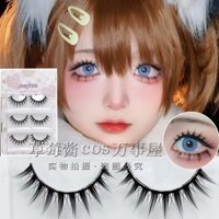 C07 Cosplay Quỷ Nhỏ Rem Cô Gái Dễ Thương Lông Mi Giả Dày Cứng Kiểu Nhật Bản Cánh Mắt Đôi Bộ 3 Cặp