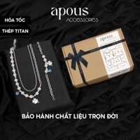 [C2] Set Quà Tặng Dây Chuyền Vòng Tay Cho Nữ Dịp Sinh Nhật, Noel, Giáng Sinh - Thép Titan - Phụ kiện trang sức Apous
