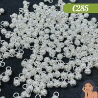 C285 Charm chuông lục lạc Bạc thật nguyên chất Thiên Cát