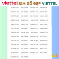C3) Sim Viettel Đẹp, Sim trà Trước Mới 100% Chọn Số Thoải Mái{ PHẢI ĐĂNG KÝ CHÍNH CHỦ TẠI CH VIETTEL}