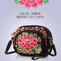 C5 Dân Tộc Phong Vân Nam Màn Hình Lớn Điện Thoại Di Động Túi Thêu