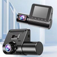C50B 1080P 3-Channel Dash Cam Car DVR Infrared Night Vision 360° Rotatable Lens HD IPS Screen Reversing Parking Monitor